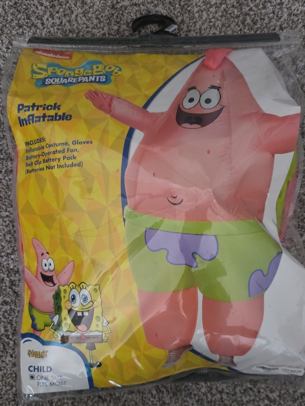 Nickelodeon Patrick Star Inflatable Costume - Child One Size Fits Most